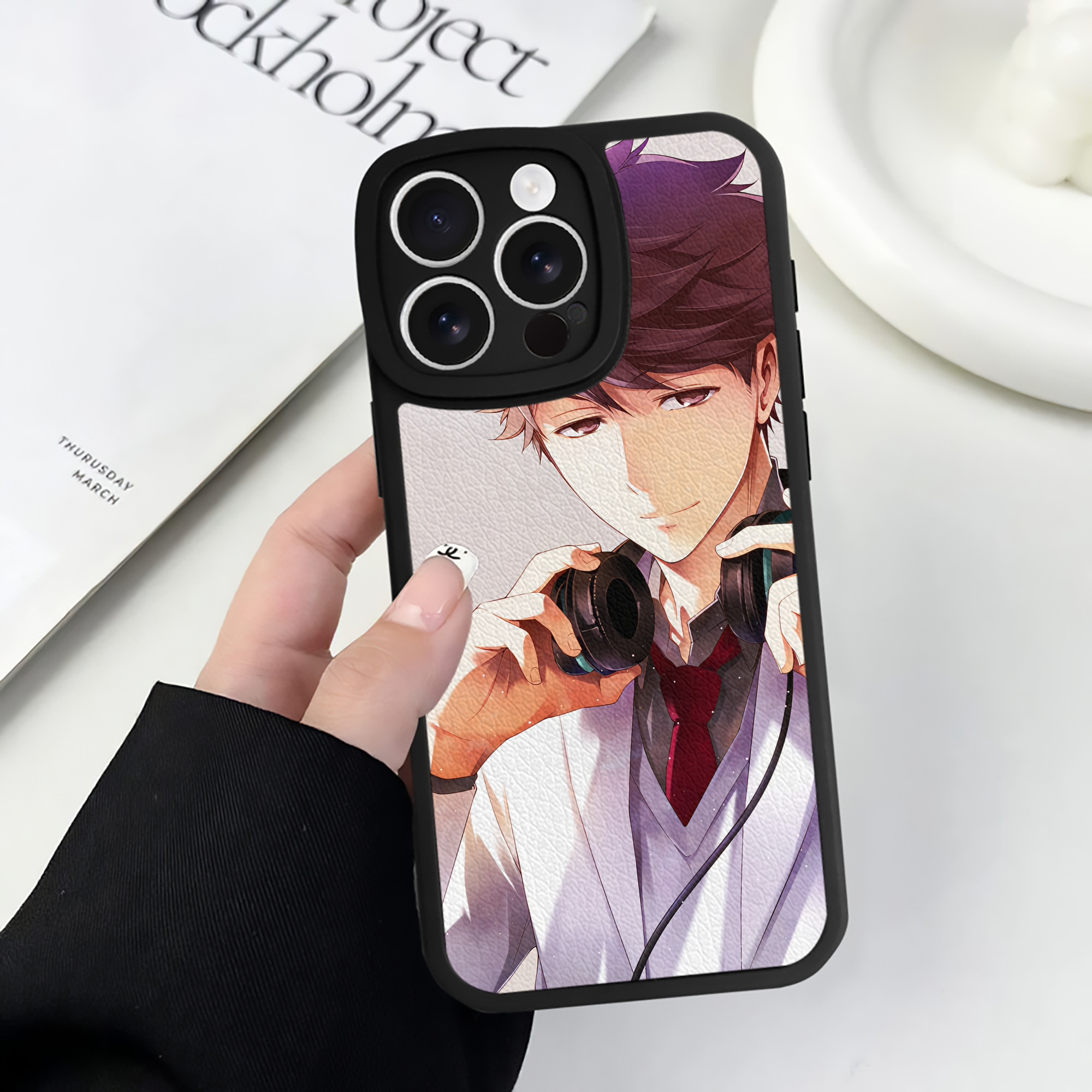 （画像用） ハイキュー!! Haikyu!! 【iPhone 16シリーズ対応】シリコンスマホケース（レザー調） 材質：シリコン